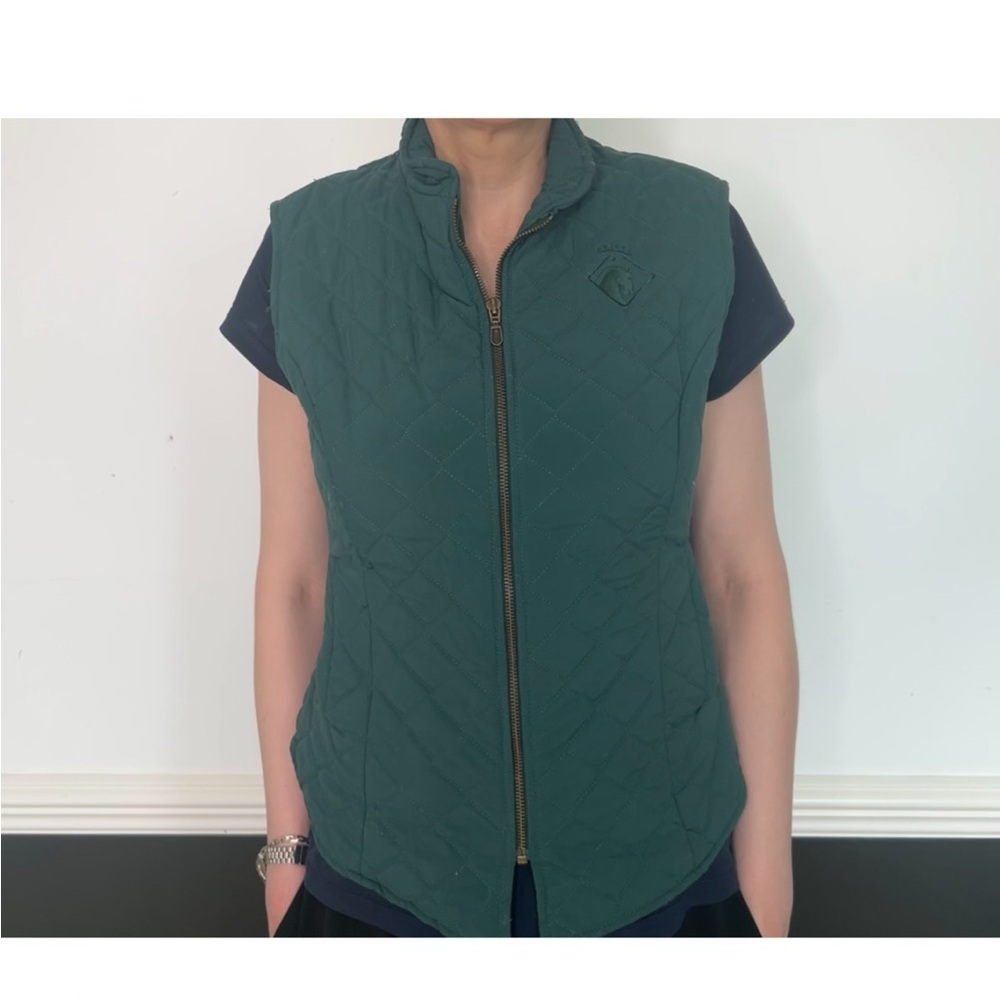 Arista Quilted Green Riding Vest Size Small